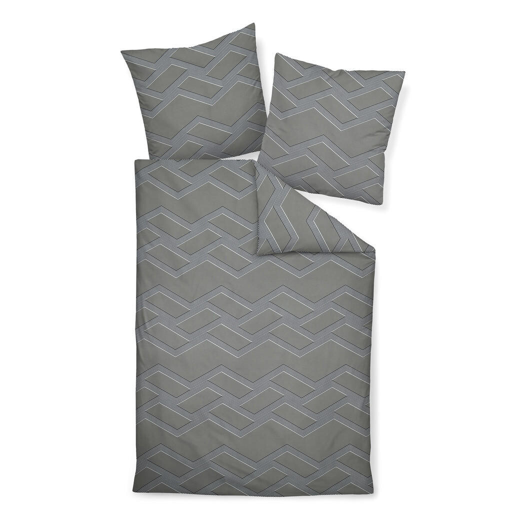 Janine POSTEĽNÁ BIELIZEŇ, makosatén, sivá, modrosivá, 155/220 cm