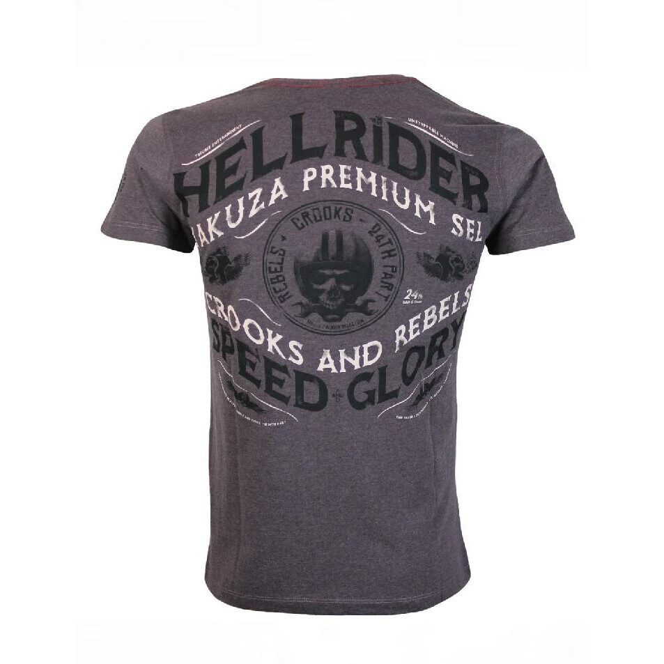 Tričko Yakuza Premium Crooks and Rebels - tmavo červené, 4XL