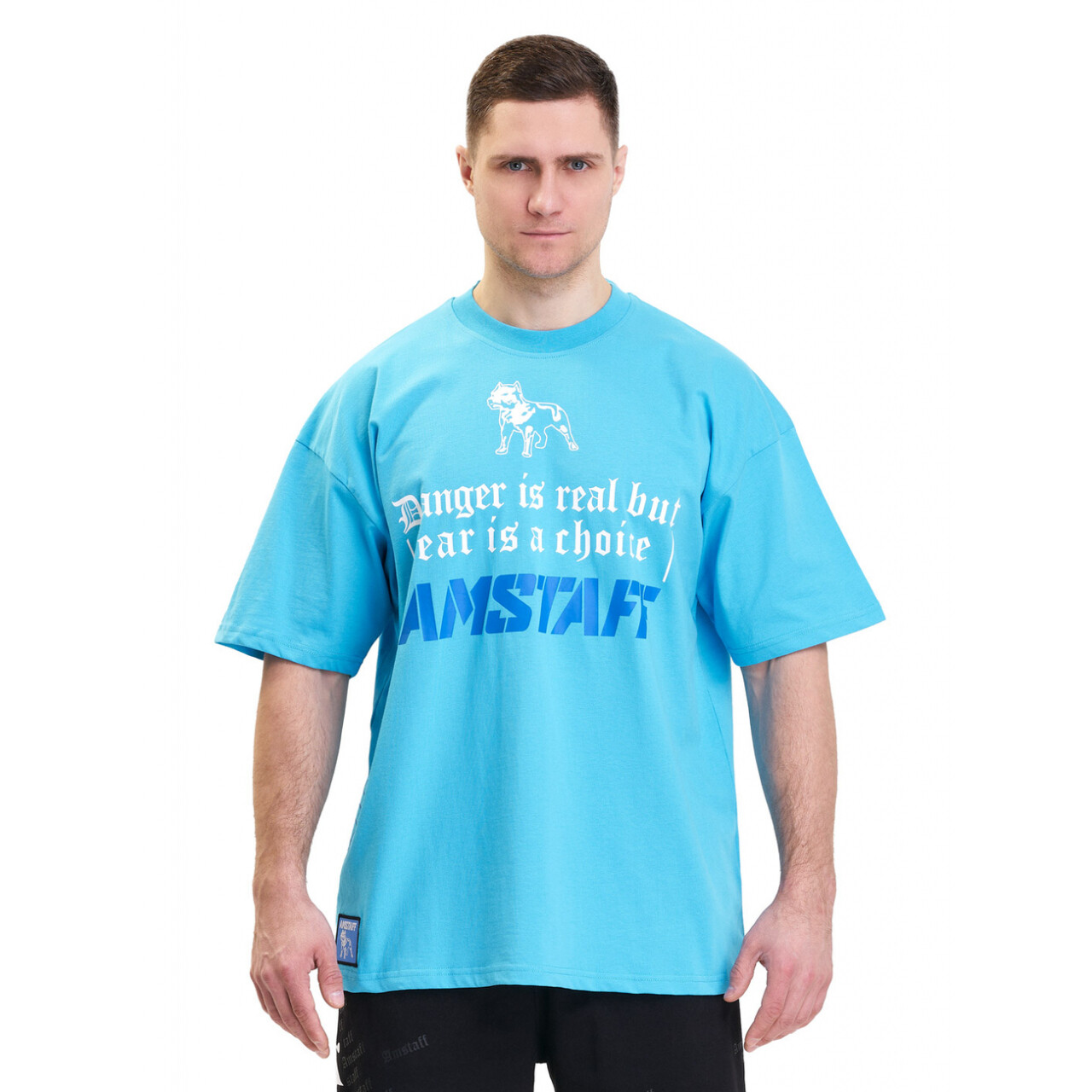Tričko pánske Amstaff Labos - svetlo modré, S