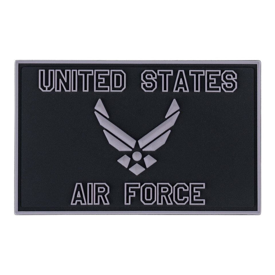 Gumová nášivka 101 Inc United States Air Force - čierna-sivá