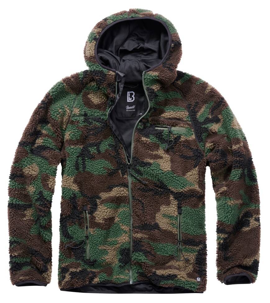 Bunda fleecová Brandit Teddyfleece Worker - woodland, 3XL
