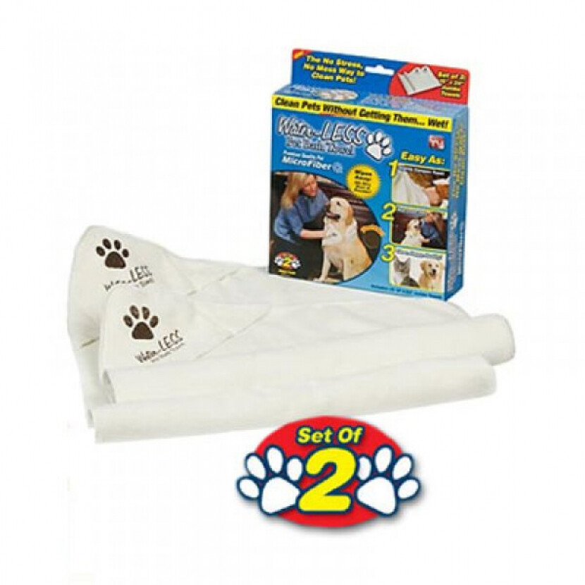 Suchý uterák na psy Water Less 2 ks - biely