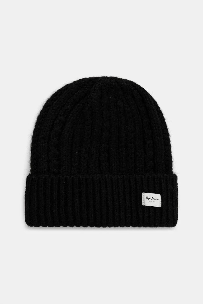 Čiapka Pepe Jeans čierna farba, PL0400007