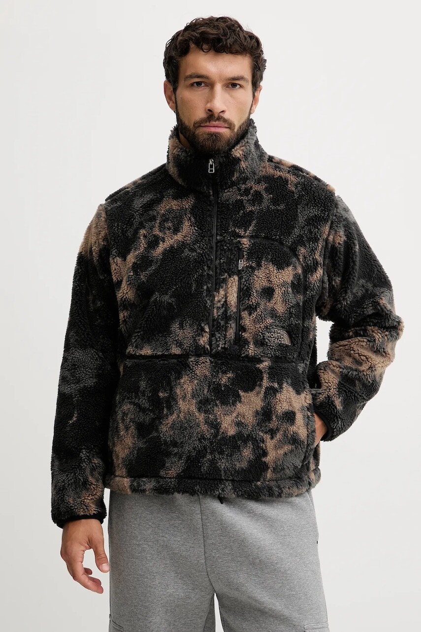 Fleecová mikina The North Face Extreme Pile 2 čierna farba, vzorovaná, NF0A8EEPD7O1