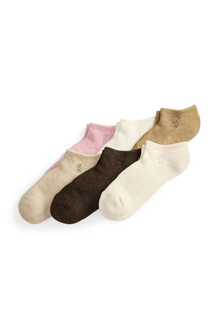 Ponožky Polo Ralph Lauren 6-pak béžová farba, 455982966