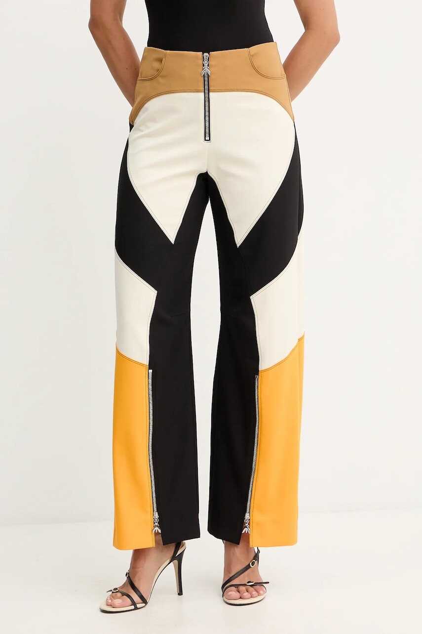 Nohavice Patrizia Pepe oranžová farba, rovný strih, vysoký pás, 2P1728 A498