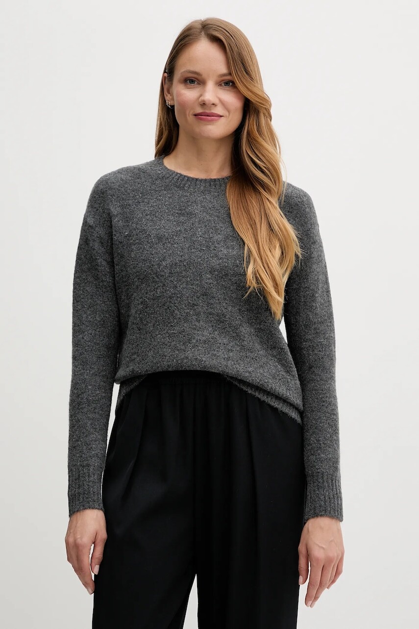 Sveter s prímesou vlny Pepe Jeans šedá farba, PL7000031