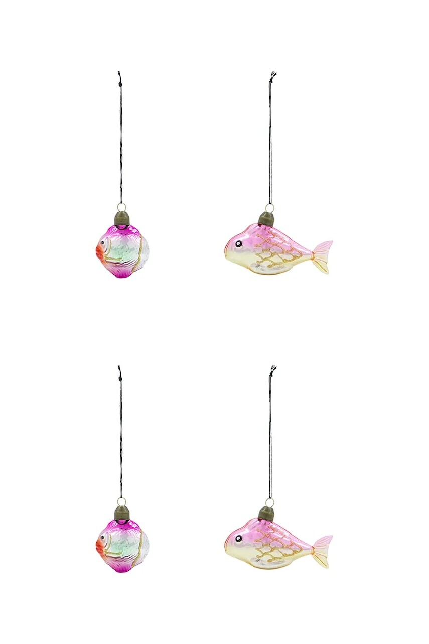 Sada vianočných ozdôb House Doctor HDPez 5 cm 4-pak viac farieb