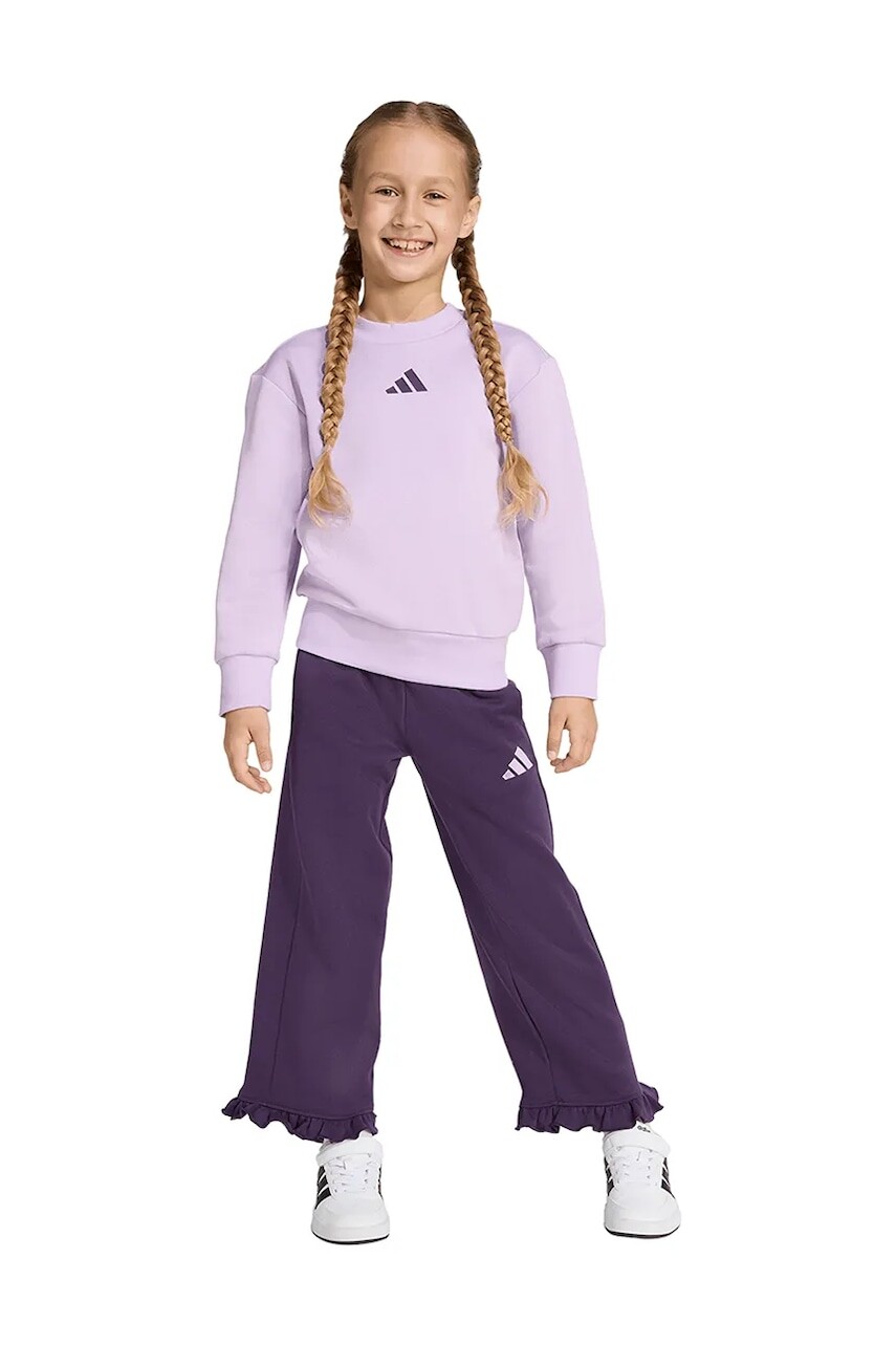 Detská tepláková súprava adidas fialová farba, JX0201