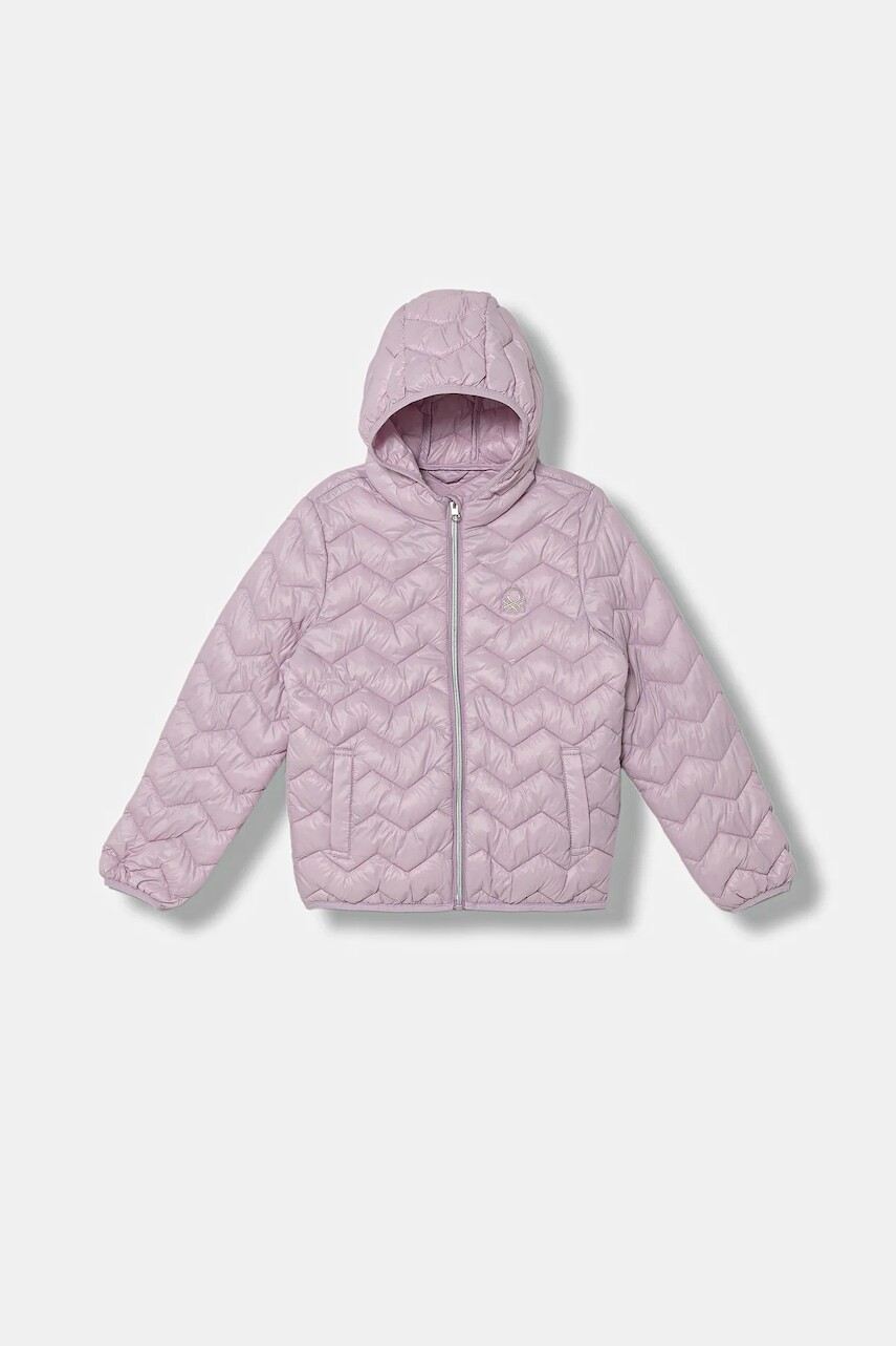 Detská bunda United Colors of Benetton fialová farba, 21INCN04U