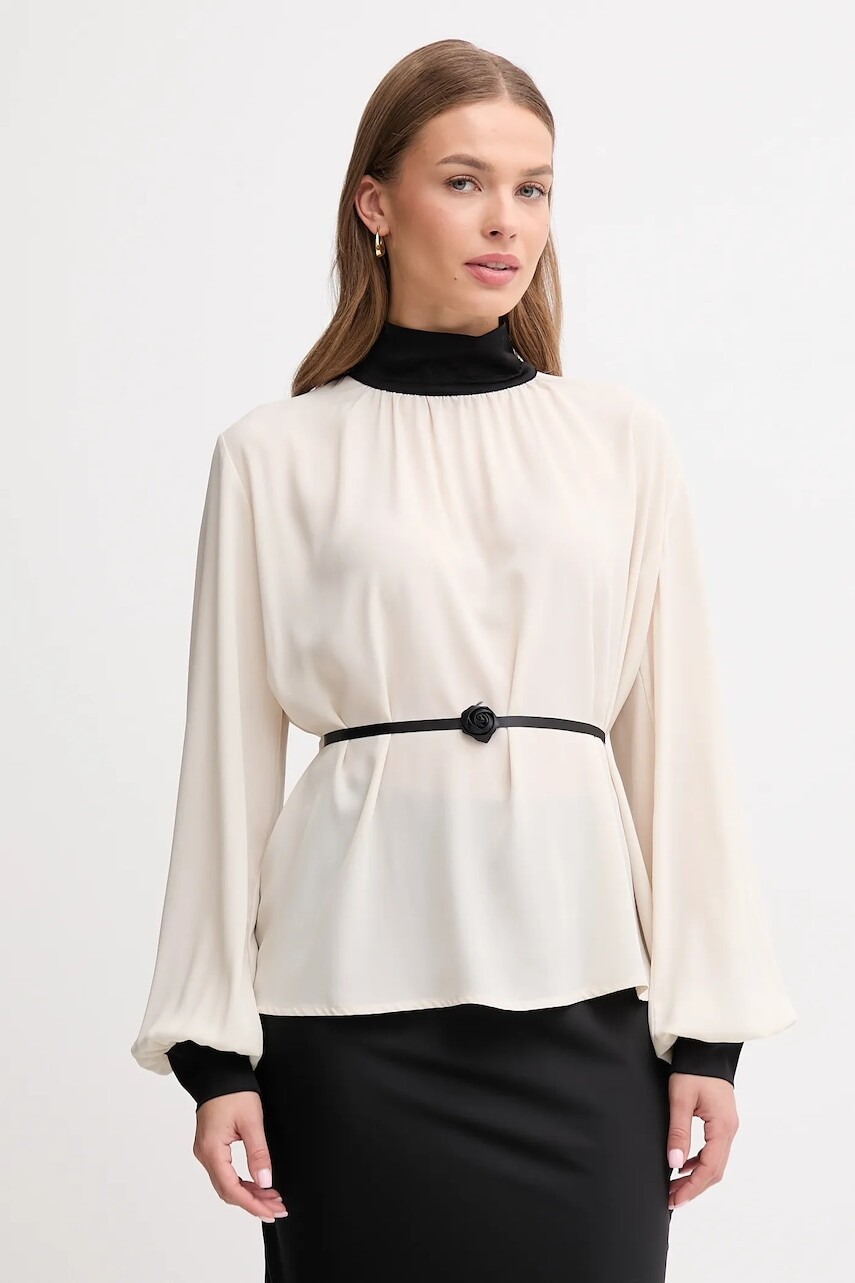 Blúzka Gaudi béžová farba, jednofarebná, 521FD45031