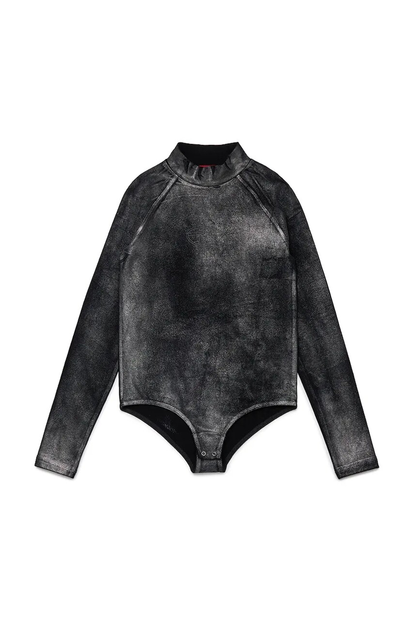 Detské body Diesel BALDA T-SHIRT čierna farba, s polorolákom, J02372