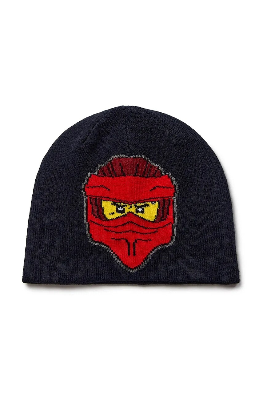 Detská čiapka Lego LWAGAN 707 čierna farba, 11011000