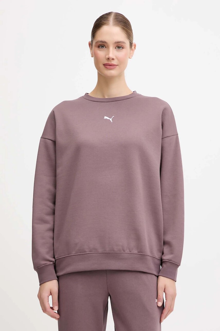 Mikina Puma hnedá farba, s nášivkou, 685400.D