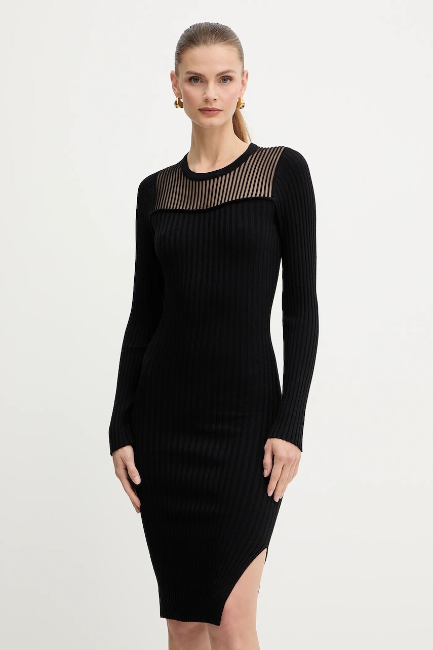 Šaty Morgan čierna farba, mini, priliehavé, RMAN