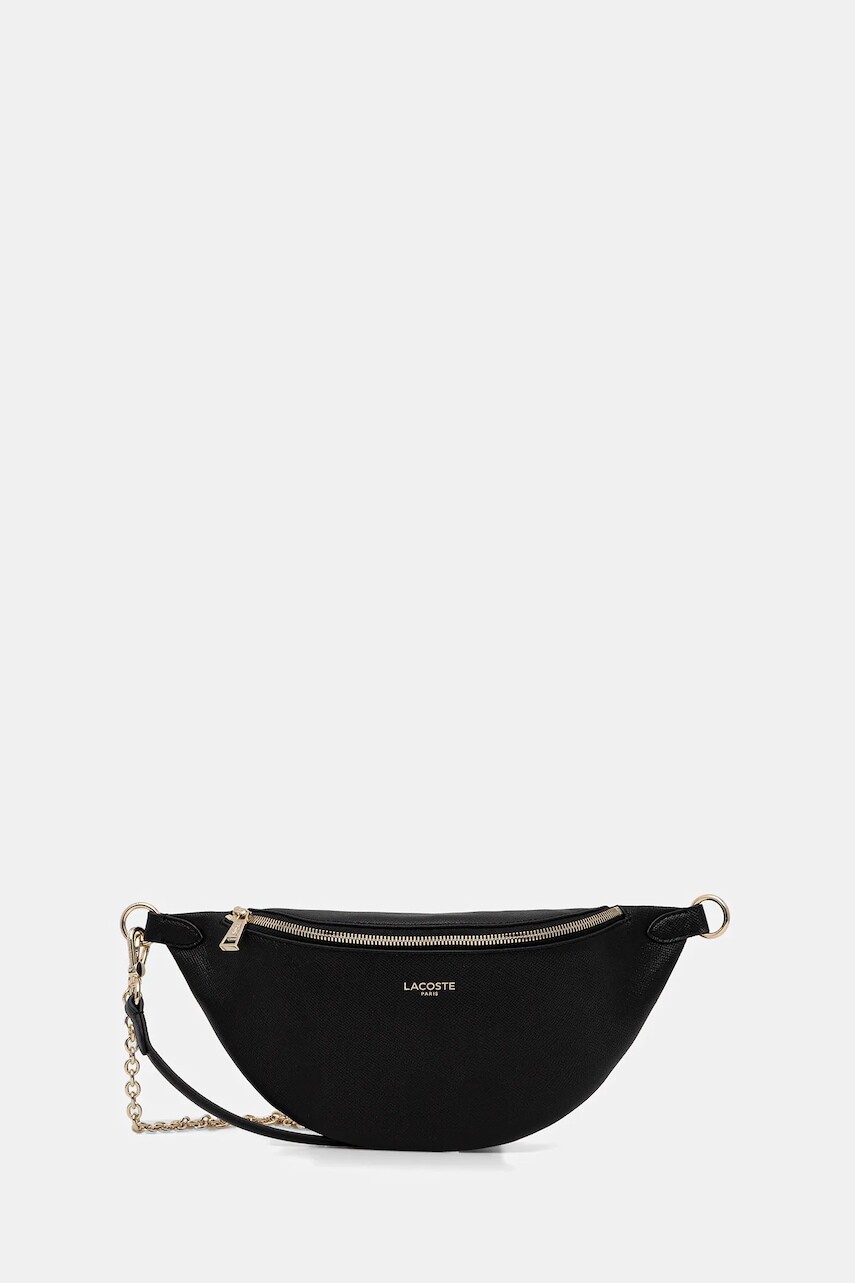 Kožená kabelka Lacoste čierna farba, NF5098PH