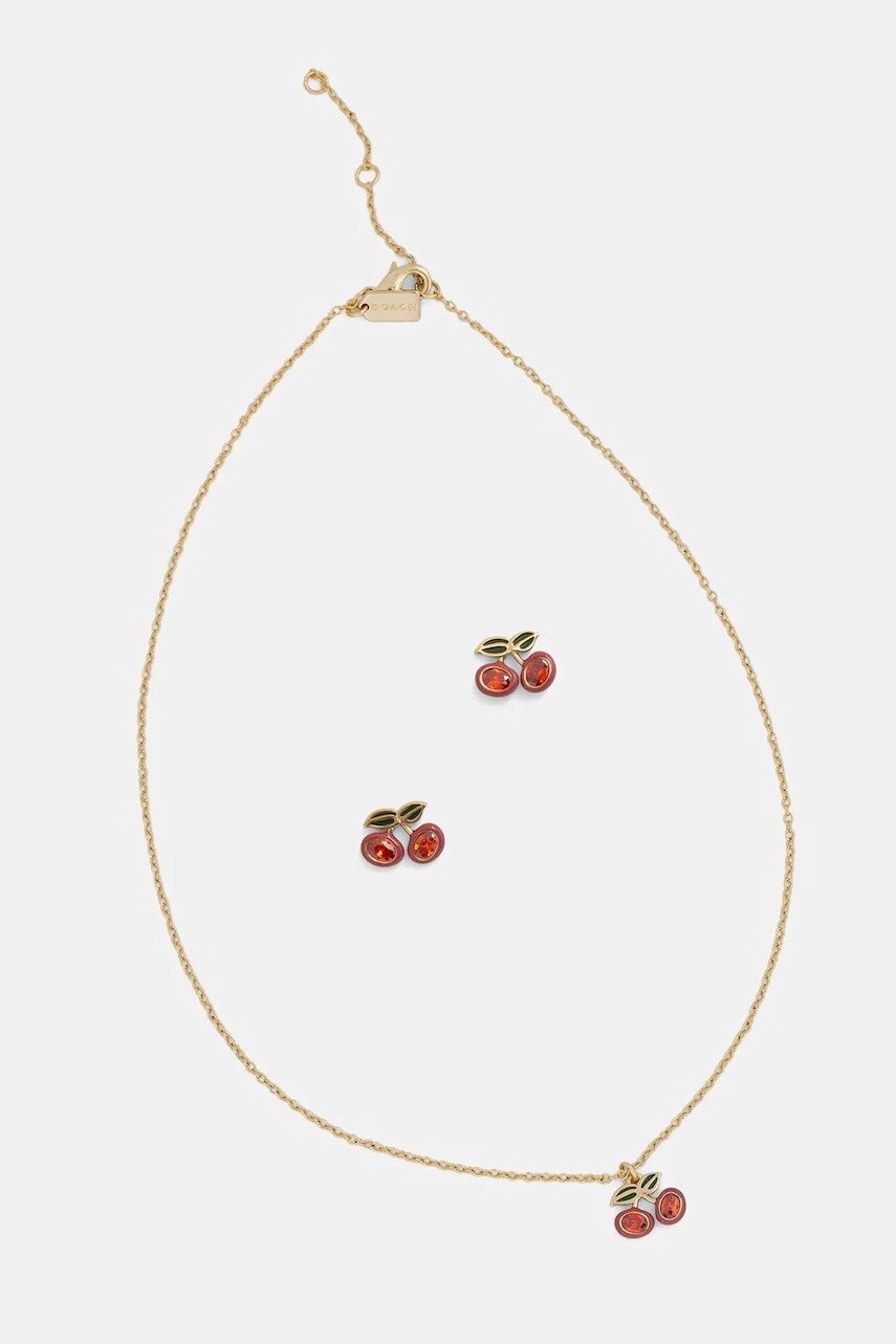 Náhrdelník a náušnice Coach 37551690GLD600