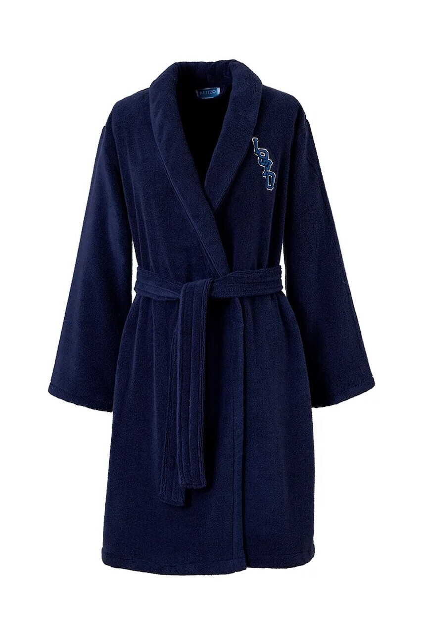 Bavlnený župan Kenzo KVTIGER Marine L tmavomodrá farba