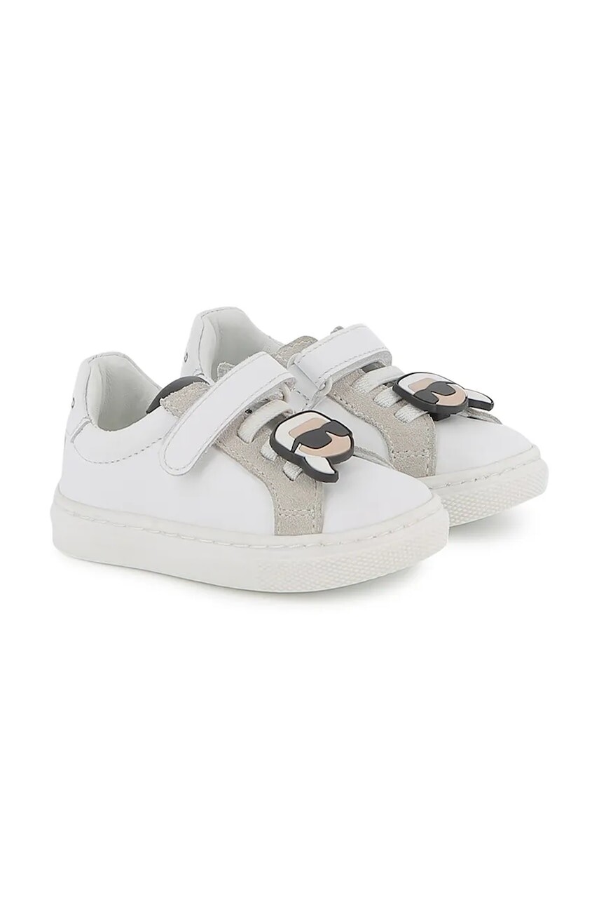 Detské kožené tenisky Karl Lagerfeld biela farba, Z30991