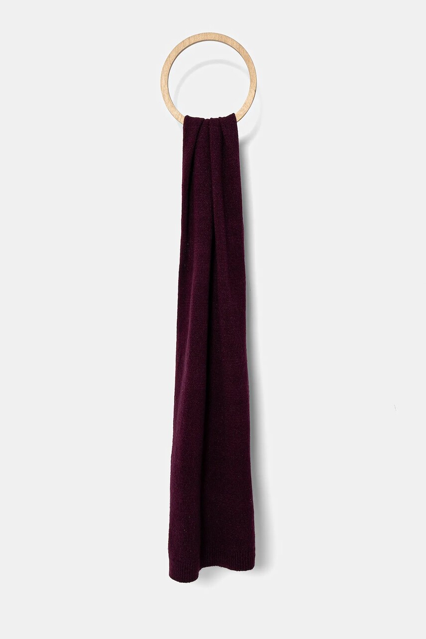 Šál Medicine bordová farba, jednofarebná