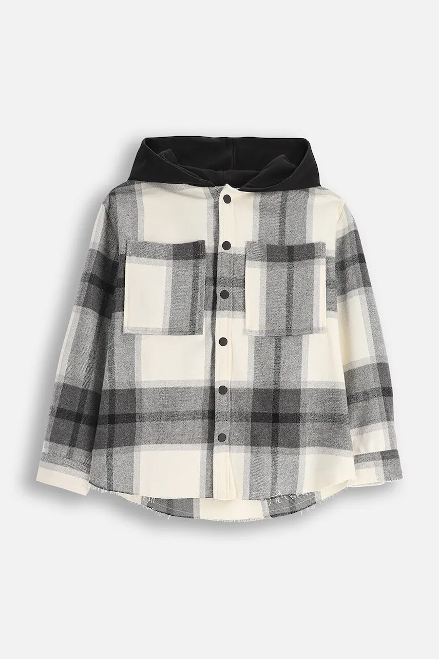 Detská bavlnená košeľa Coccodrillo šedá farba, X-RAY VISION BOY JUNIOR