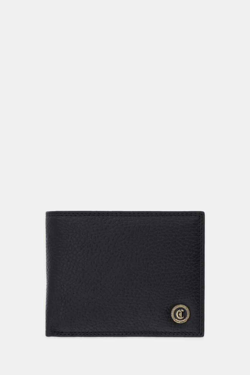 Kožená peňaženka Just Cavalli čierna farba, 79QA5PW3 ZP114