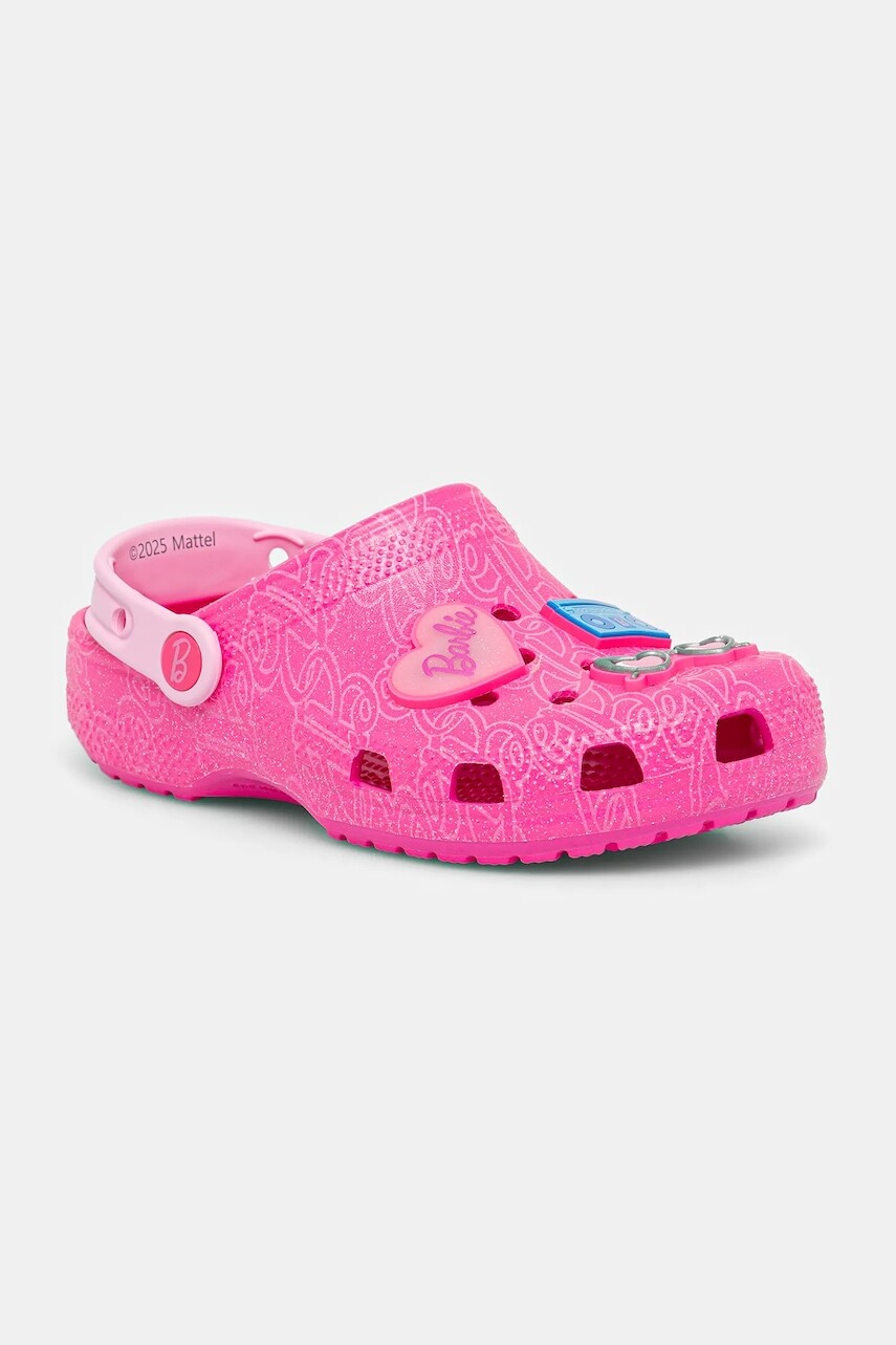 Detské šľapky Crocs CROCS CLASSIC MATTEL PINK BARBIE CLOG ružová farba, 211406