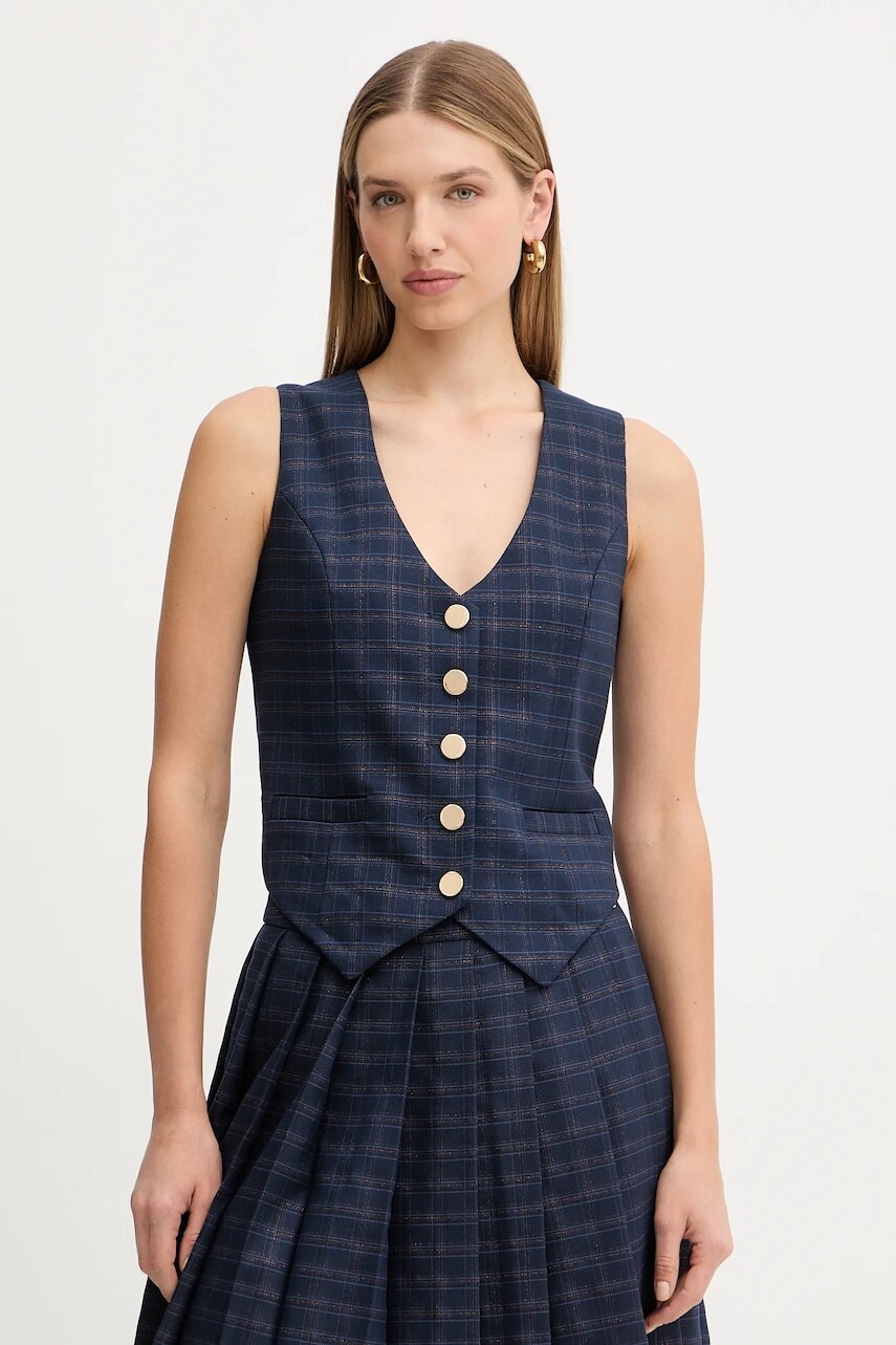 Vesta Fracomina modrá farba, jednoradová, FS25WJ5002W56195