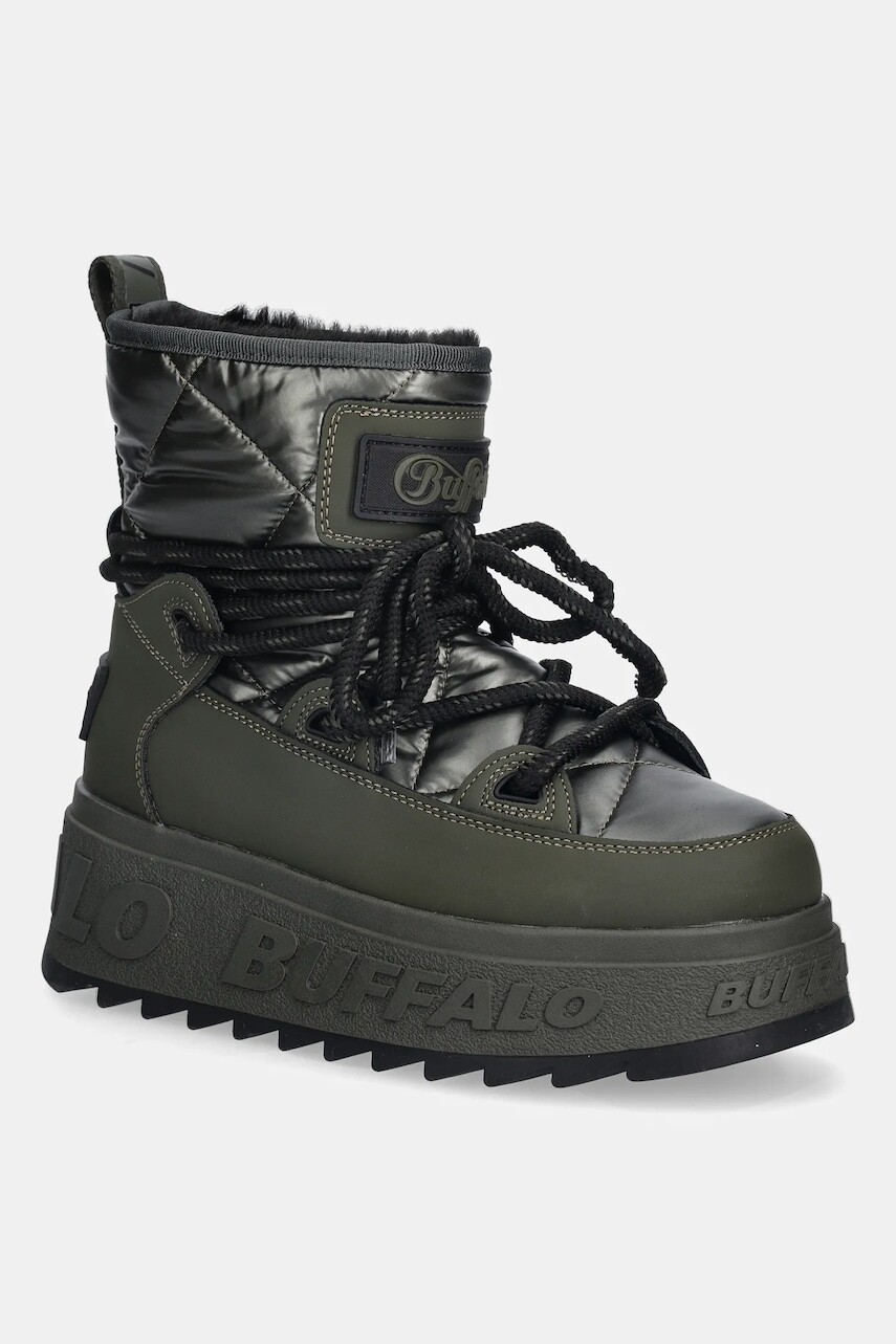 Snehule Buffalo Eliza Snow Boot zelená farba, 1270144-KHA