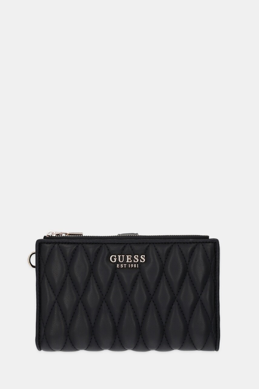 Peňaženka Guess VALLA dámska, čierna farba, SWQG81 22157