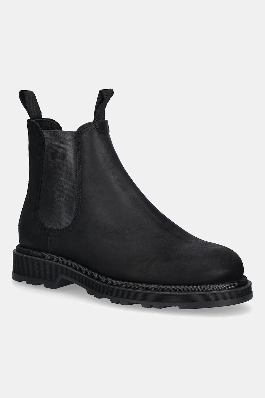 Nubukové chelsea čižmy Gant Blisdor čierna farba, 31651068