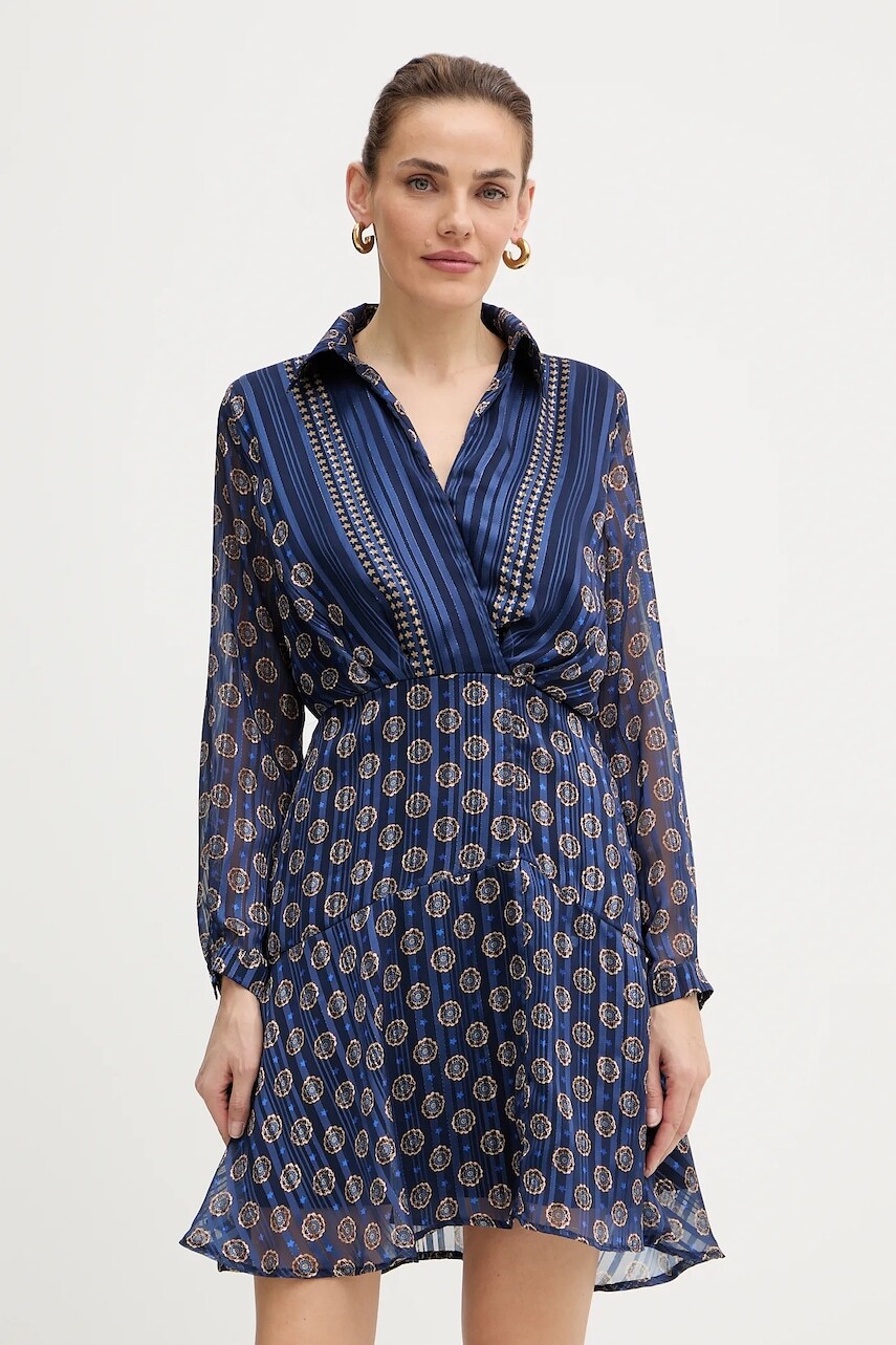 Šaty Morgan modrá farba, mini, áčkový strih, RAVIL.F