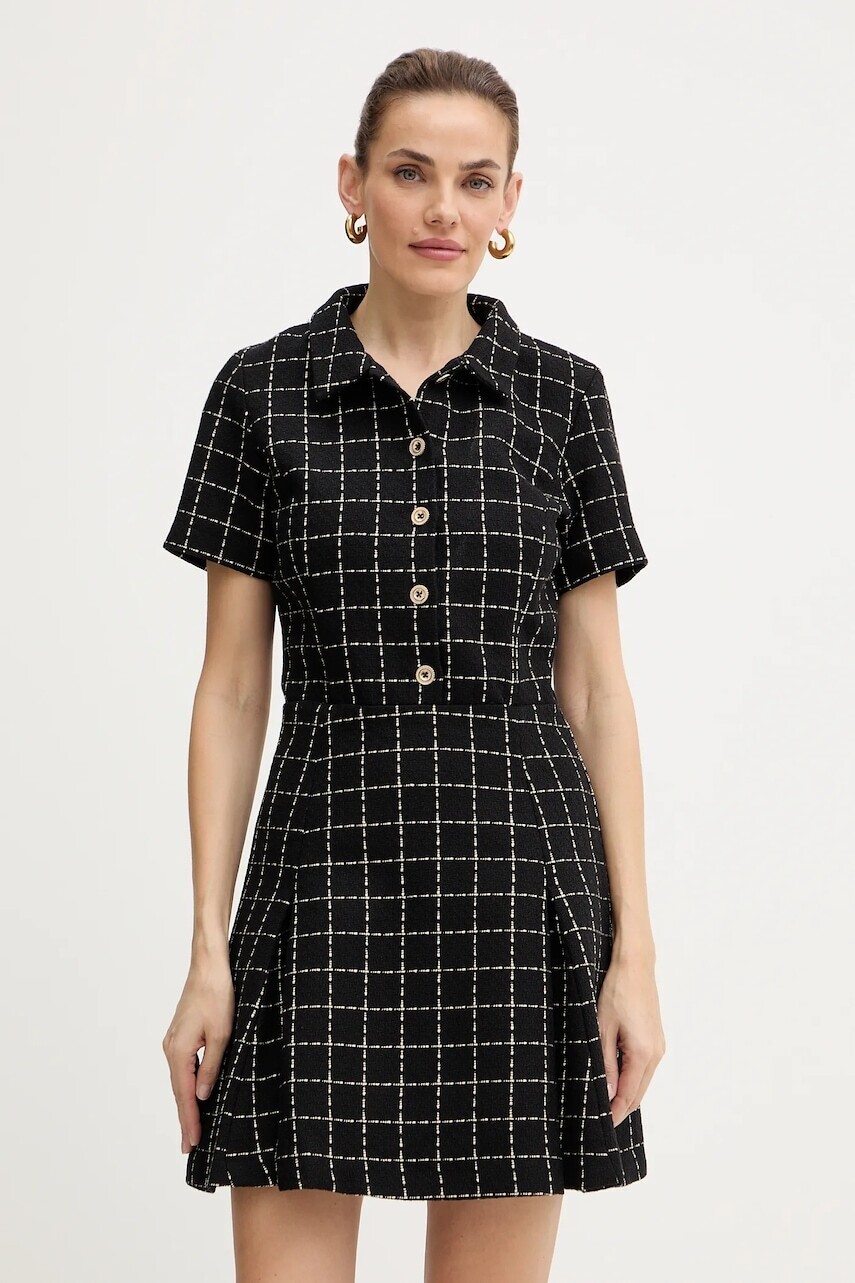 Šaty Morgan čierna farba, mini, áčkový strih, RILMA