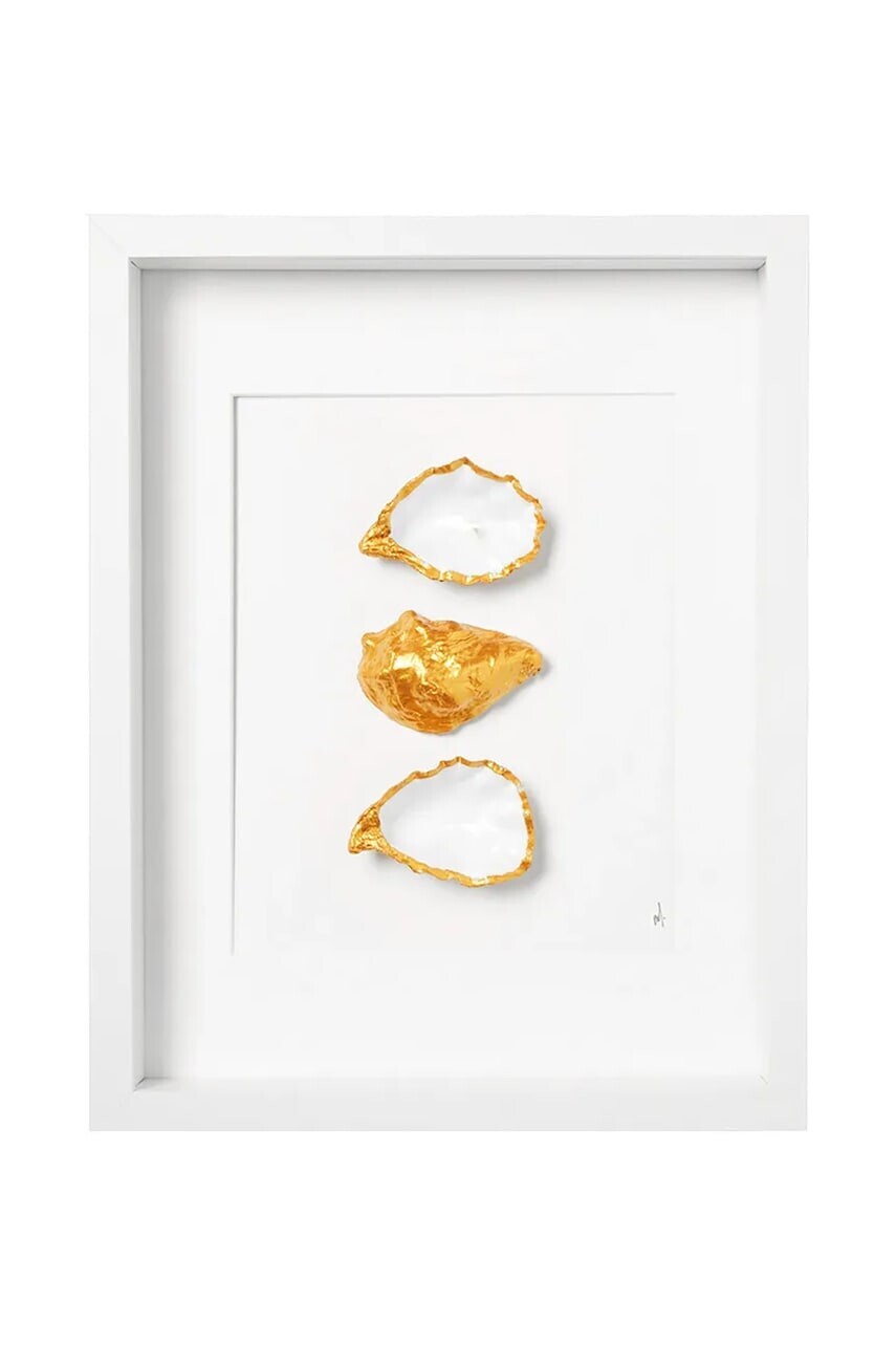 Nástenná dekorácia v ráme Maria el Mar 38 x 30 cm biela farba