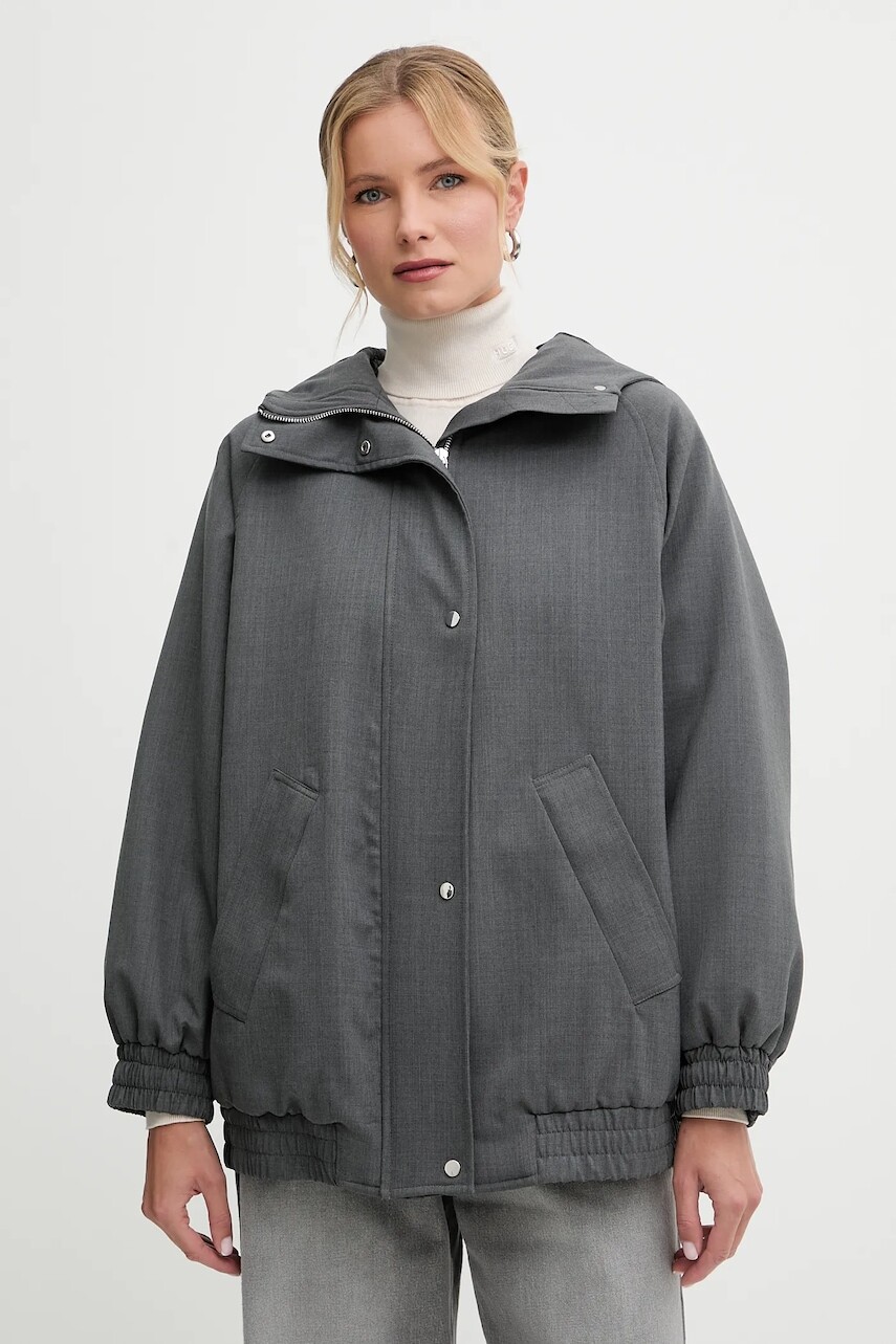 Bunda s prímesou vlny MAX&Co. šedá farba, zimná, 2526486064200