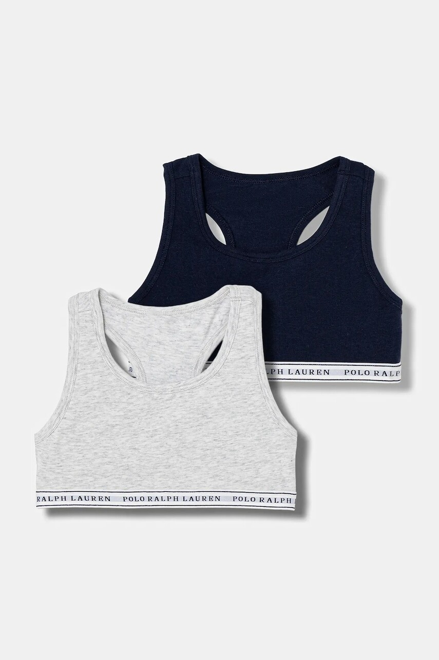 Detská podprsenka Polo Ralph Lauren 2-pak šedá farba, 4P5038