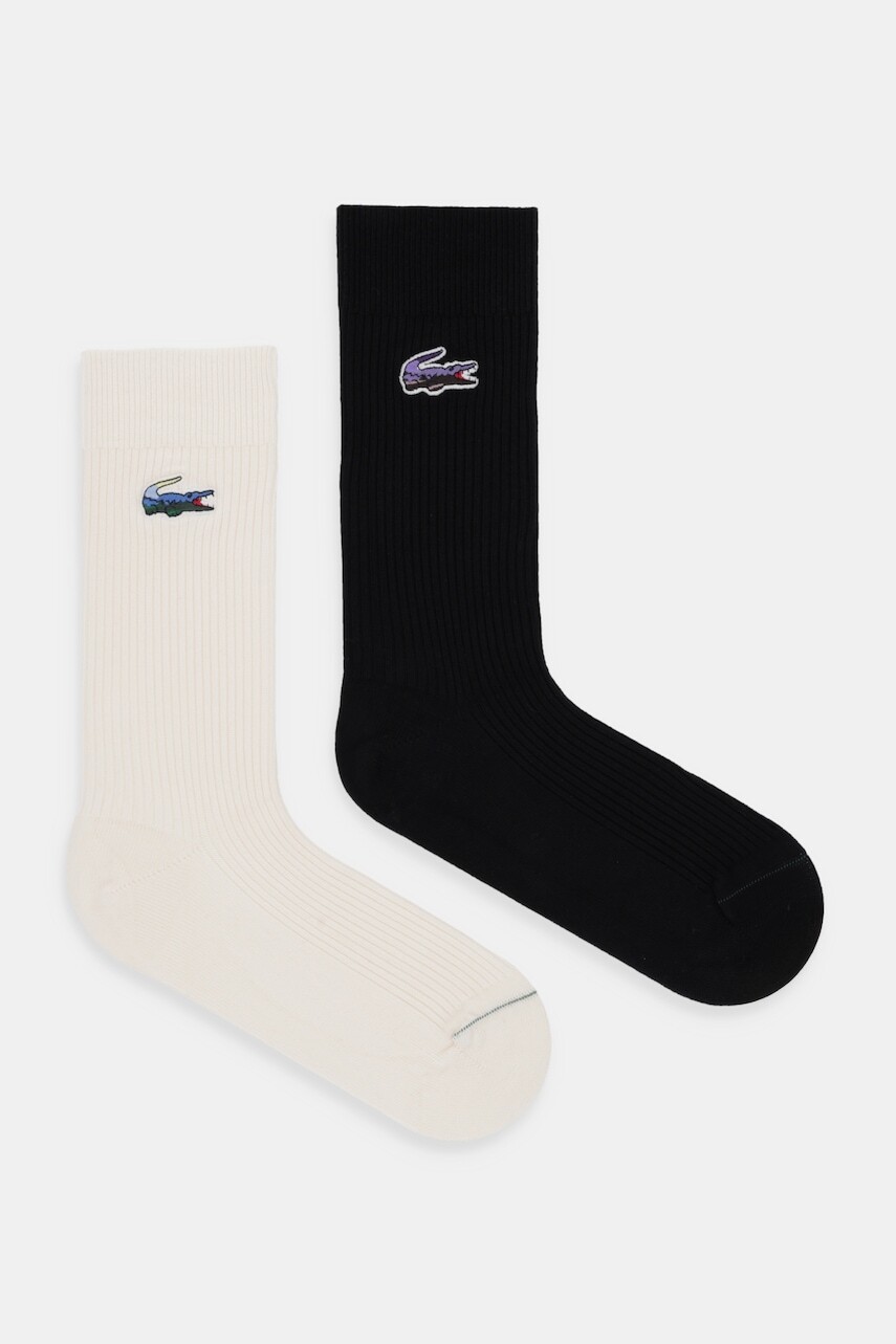 Ponožky Lacoste 2-pak čierna farba, RA5989