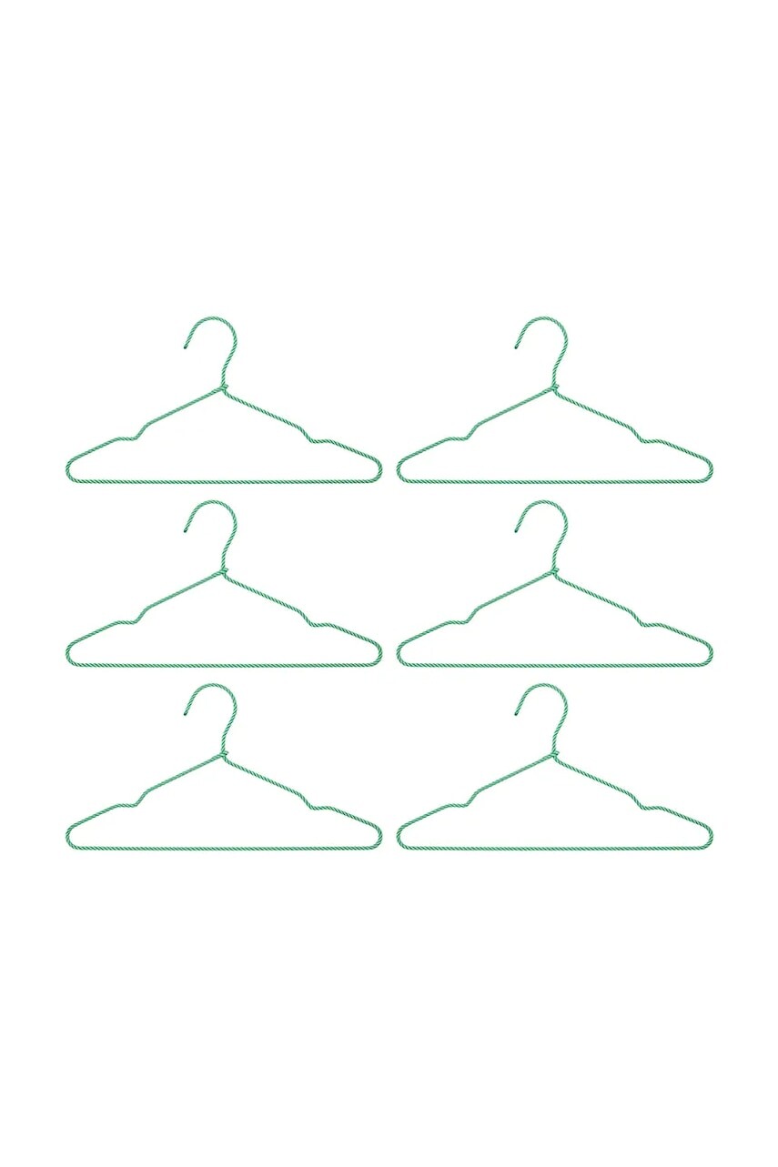 Súprava vešiakov na šaty House Doctor HDWire 6-pak zelená farba