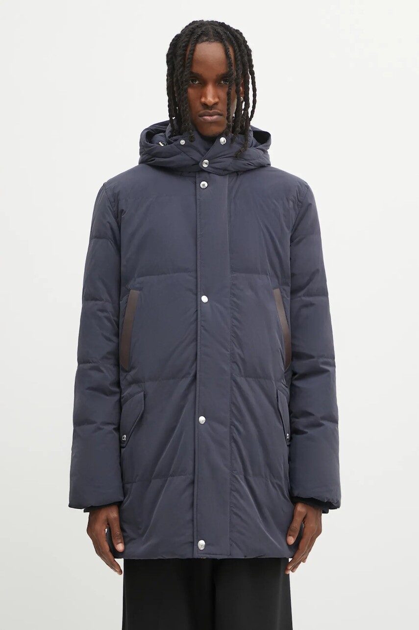 Páperová bunda Paul Smith tmavomodrá farba, zimná, M1R-652Z-T02806