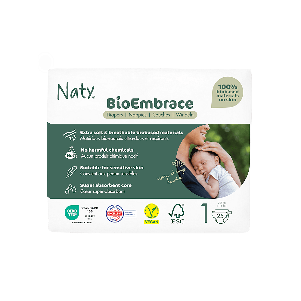 ECO BY NATY Bioembrácia newborn plienky 2-5 kg 25 kusov