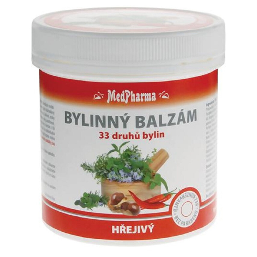 MEDPHARMA Bylinný balzam hrejivý, 33 druhov bylín 250 ml