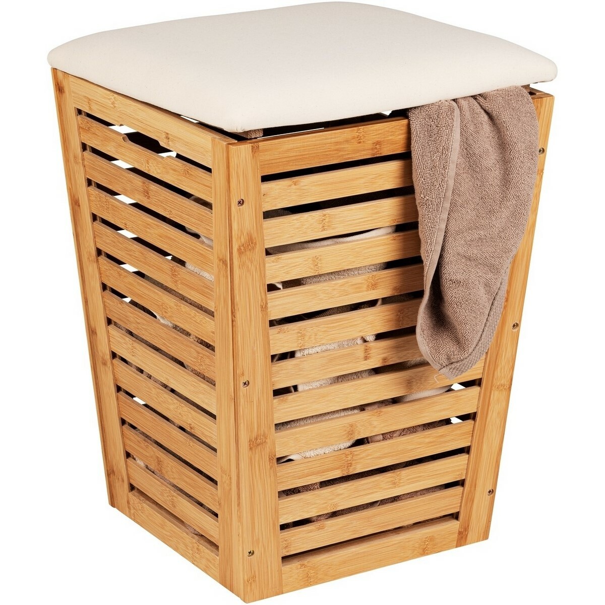 Wenko Kôš na špinavú bielizeň so sedákom Bambusa 55 l