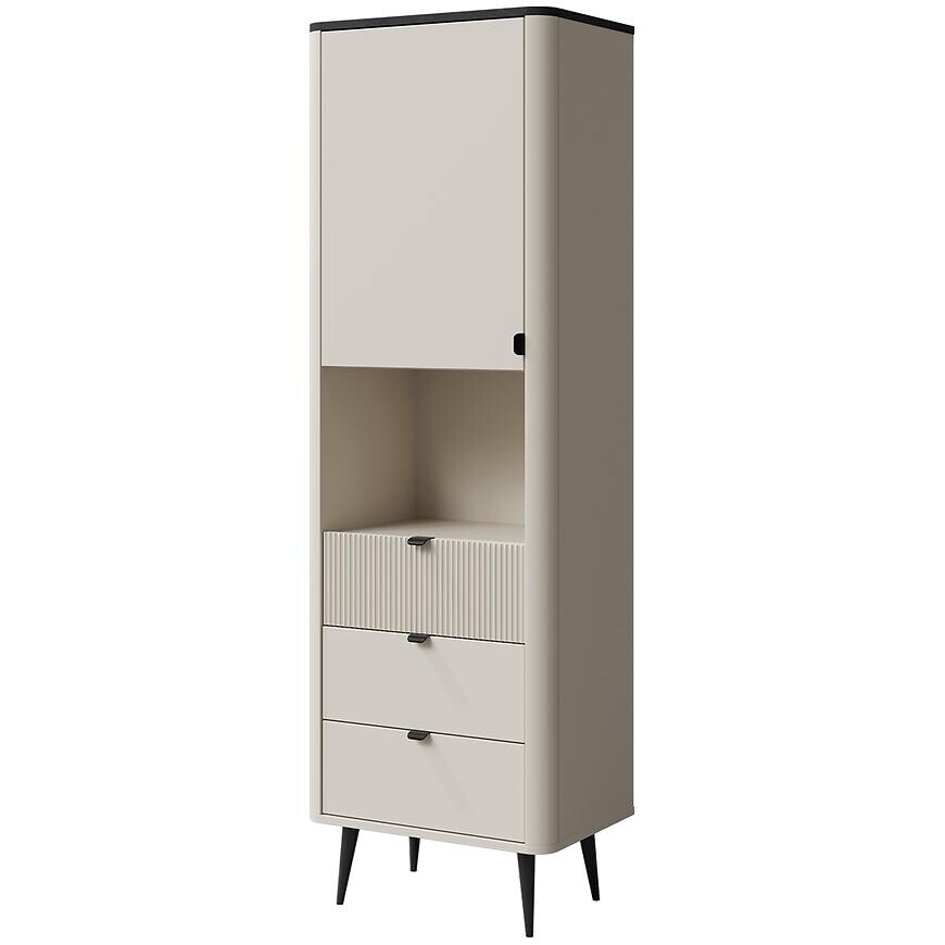 Vitrína Marly 4 Kašmír/Sivý kameň