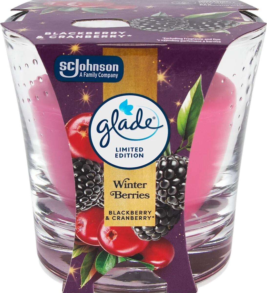 Glade Vonná sviečka v skle Winter Berries  112 g