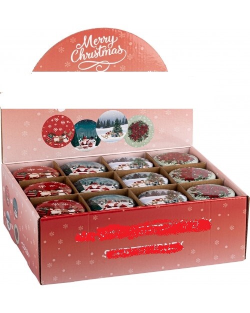 Scented Candle Scented Candles Vianočná voňavá sviečka v kovovej krabičke 1ks -62g