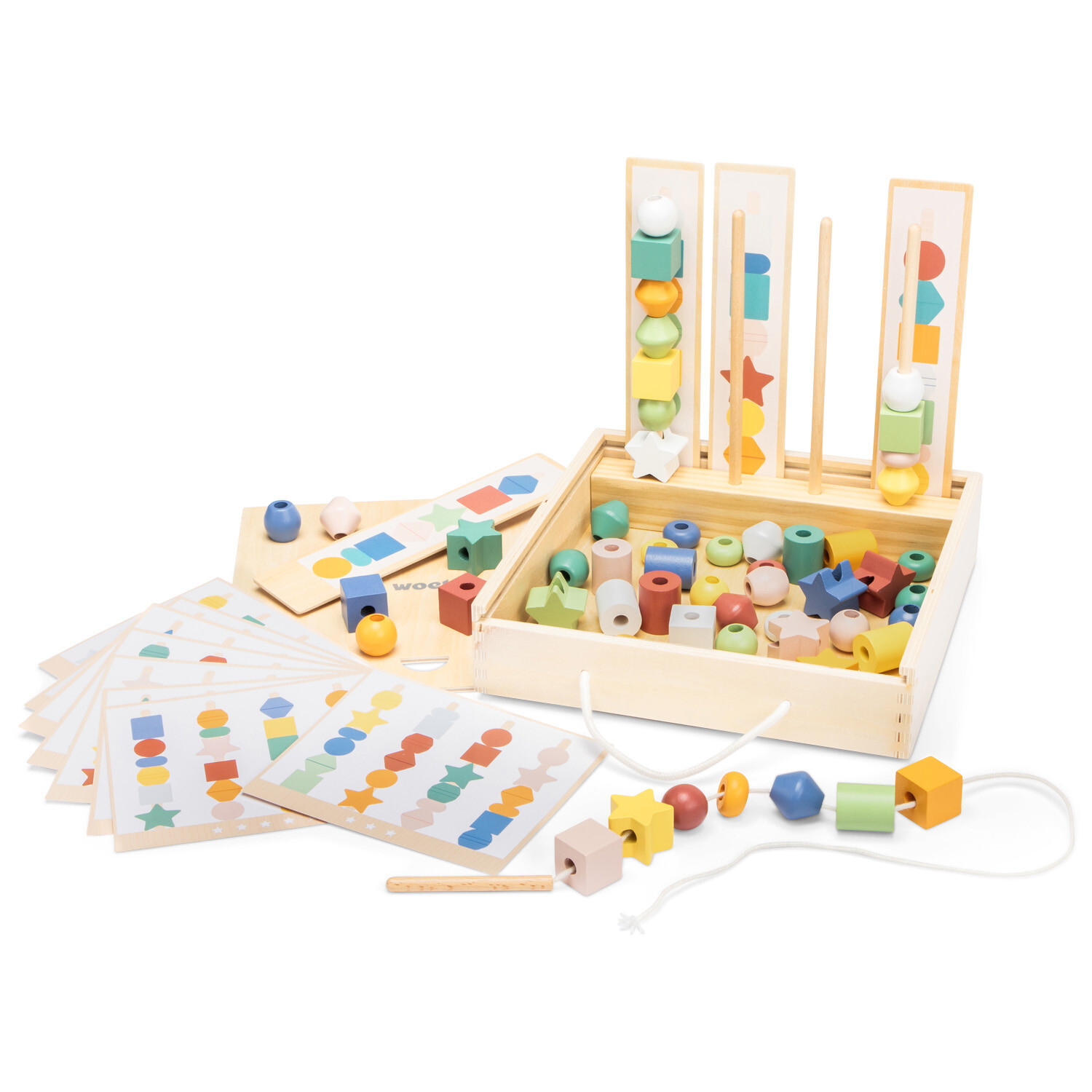 Triediaca hra s drevenými korálikmi