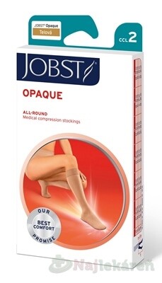 Jobst Opaque kompresívne lýtkové pančuchy bežná dĺžka so zatvorenou špičkou telové