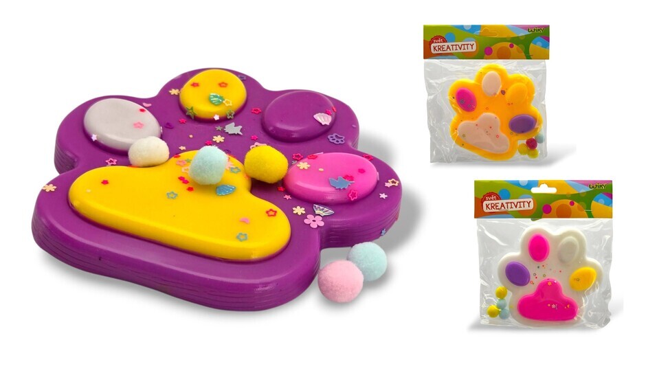 Labka silikónová dekorácia 14x13cm - náhodná