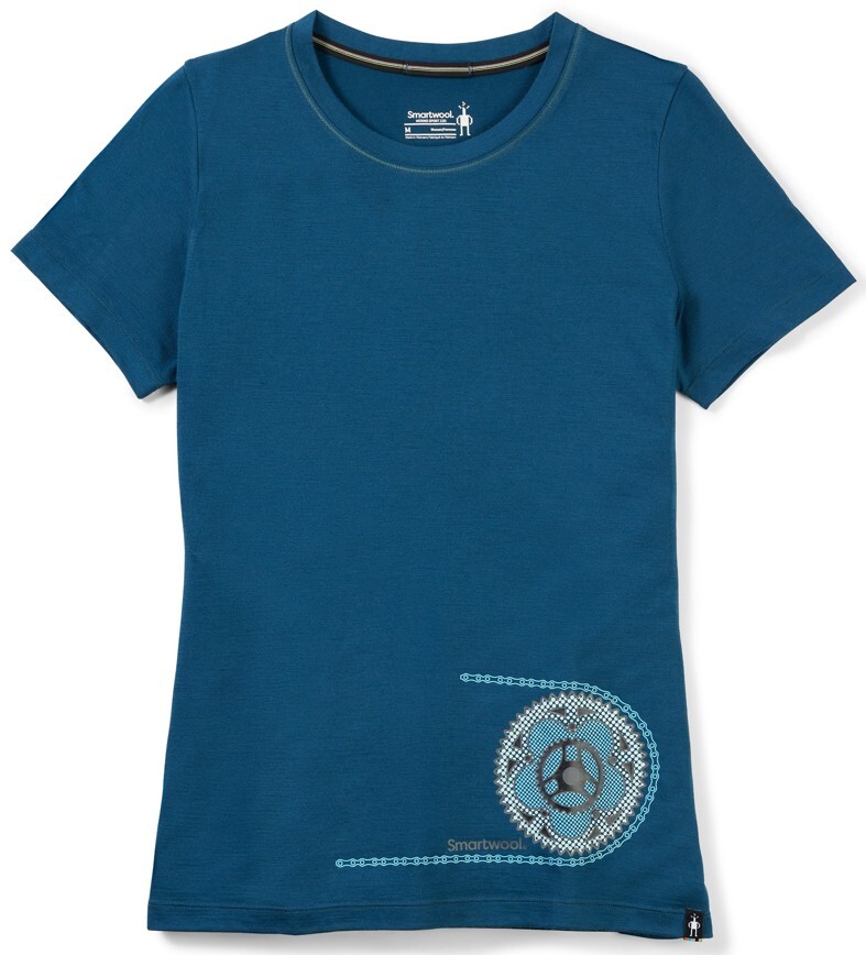 Smartwool W MERINO SPORT 150 CRANKSET SS GRAPHIC TEE twilight blue Veľkosť: L 195438850799