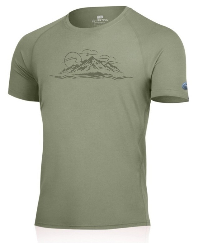 Lasting pánske merino tričko LIVIO 6010 zelená Veľkosť: L 8596445232707